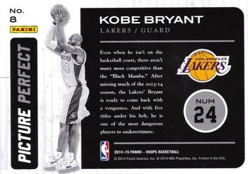 2014-15 Hoops - Picture Perfect Artist's Proof #8 Kobe Bryant Back