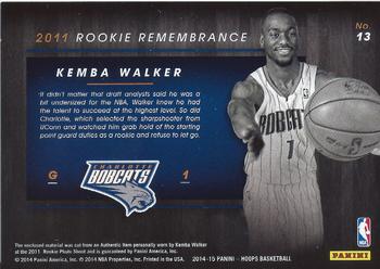 2014-15 Hoops - Rookie Remembrance #13 Kemba Walker Back