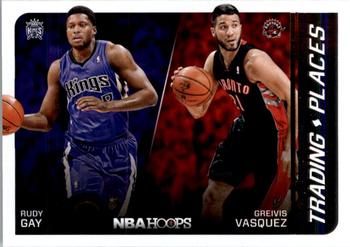 2014-15 Hoops - Trading Places #19 Rudy Gay / Greivis Vasquez Front