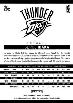 2014-15 Hoops - Gold #202 Serge Ibaka Back