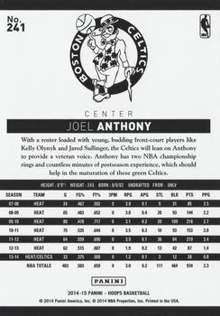 2014-15 Hoops - Gold #241 Joel Anthony Back