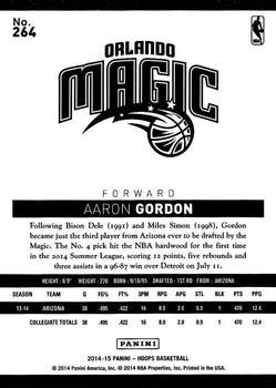 2014-15 Hoops - Gold #264 Aaron Gordon Back