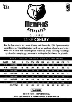 2014-15 Hoops - Green #138 Mike Conley Back