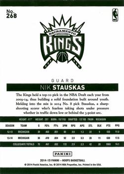 2014-15 Hoops - Silver #268 Nik Stauskas Back