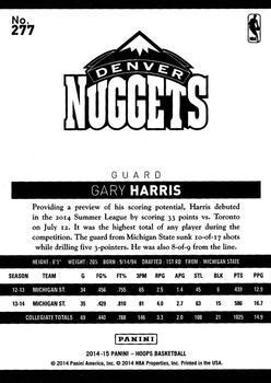 2014-15 Hoops - Artist's Proof Black #277 Gary Harris Back