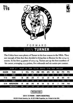 2014-15 Hoops - Blue #115 Evan Turner Back