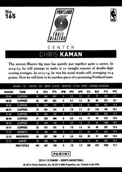 2014-15 Hoops - Blue #165 Chris Kaman Back