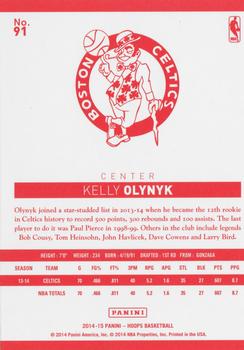 2014-15 Hoops - Red Back #91 Kelly Olynyk Back