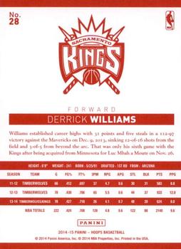 2014-15 Hoops - Red Back #28 Derrick Williams Back