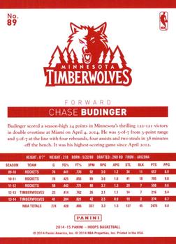 2014-15 Hoops - Red Back #89 Chase Budinger Back