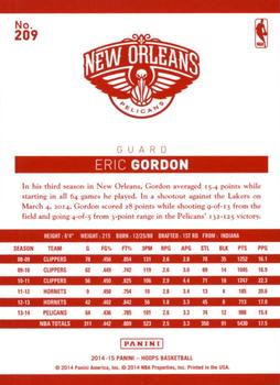 2014-15 Hoops - Red Back #209 Eric Gordon Back