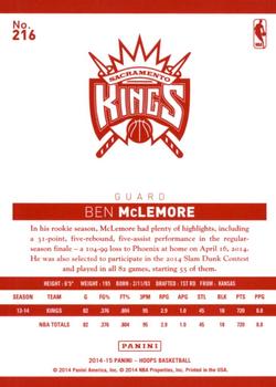 2014-15 Hoops - Red Back #216 Ben McLemore Back