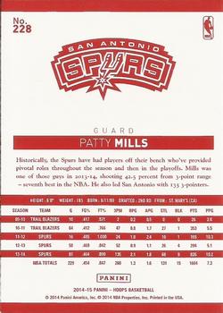 2014-15 Hoops - Red Back #228 Patty Mills Back