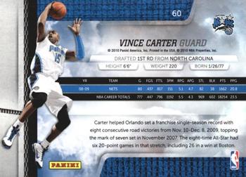 2009-10 Panini Absolute Memorabilia #60 Vince Carter  Back