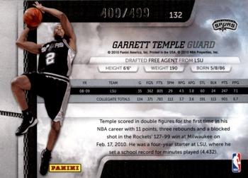 2009-10 Panini Absolute Memorabilia #132 Garrett Temple  Back