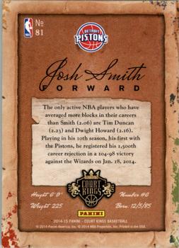 2014-15 Panini Court Kings #81 Josh Smith Back