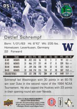 2014-15 Upper Deck NCAA March Madness #DS-1 Detlef Schrempf Back