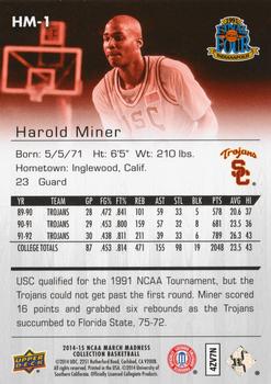2014-15 Upper Deck NCAA March Madness #HM-1 Harold Miner Back