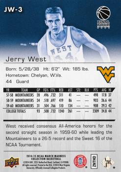 2014-15 Upper Deck NCAA March Madness #JW-3 Jerry West Back
