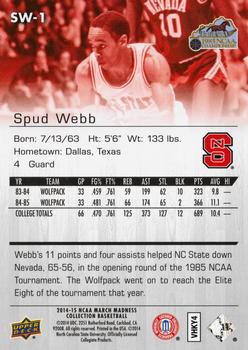 2014-15 Upper Deck NCAA March Madness #SW-1 Spud Webb Back