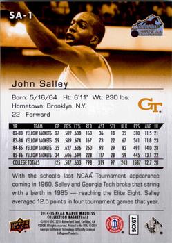 2014-15 Upper Deck NCAA March Madness #SA-1 John Salley Back
