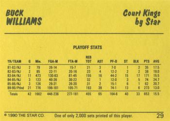 1990-91 Star Court Kings #29 Buck Williams Back