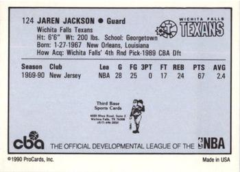 1990-91 ProCards CBA #124 Jaren Jackson Back