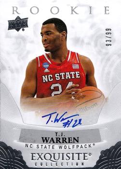 2013-14 Upper Deck Exquisite - 14-15 Rookie Autographs #R-TW T.J. Warren Front