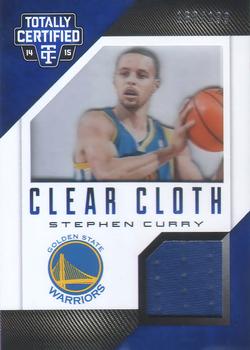 2014-15 Panini Totally Certified - Clear Cloth Jerseys Blue #39 Stephen Curry Front