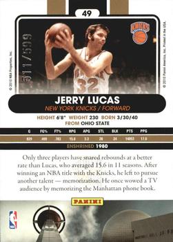 2010 Panini Hall of Fame #49 Jerry Lucas  Back