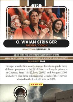 2010 Panini Hall of Fame #119 C. Vivian Stringer Back