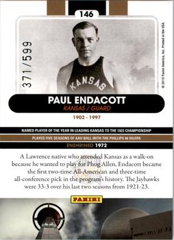 2010 Panini Hall of Fame #146 Paul Endacott  Back