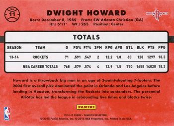 2014-15 Donruss #11 Dwight Howard Back