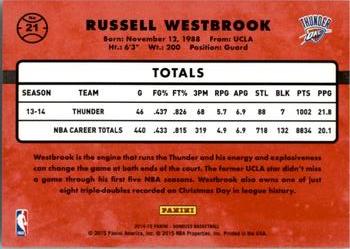2014-15 Donruss #21 Russell Westbrook Back
