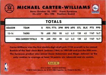 2014-15 Donruss #54 Michael Carter-Williams Back