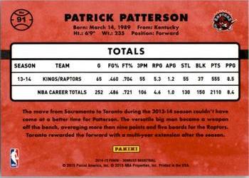 2014-15 Donruss #91 Patrick Patterson Back