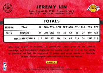2014-15 Donruss #101 Jeremy Lin Back
