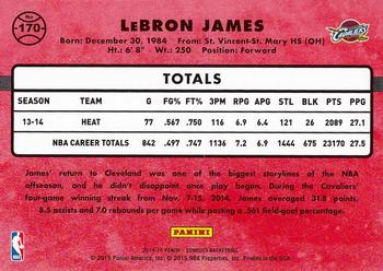 2014-15 Donruss #170 LeBron James Back