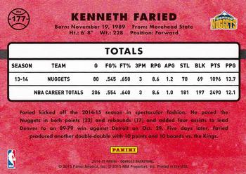 2014-15 Donruss #177 Kenneth Faried Back