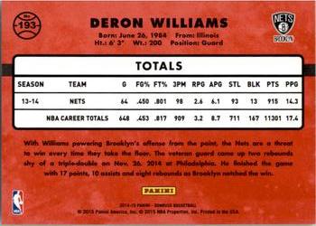 2014-15 Donruss #193 Deron Williams Back
