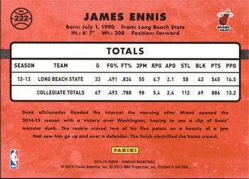 2014-15 Donruss #222 James Ennis Back