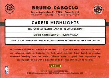 2014-15 Donruss #233 Bruno Caboclo Back