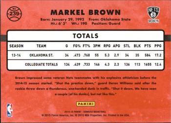 2014-15 Donruss #239 Markel Brown Back