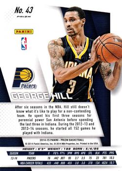 2014-15 Panini Prizm - Prizms Red White and Blue Pulsar #43 George Hill Back