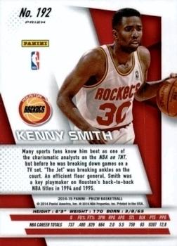 2014-15 Panini Prizm - Prizms Red White and Blue Pulsar #192 Kenny Smith Back