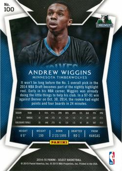 2014-15 Panini Select #100 Andrew Wiggins Back