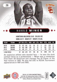 2014-15 SP Authentic #29 Harold Miner Back
