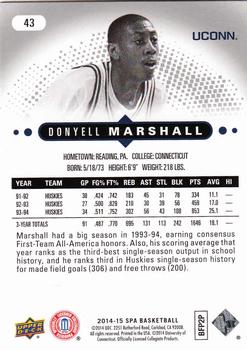 2014-15 SP Authentic #43 Donyell Marshall Back