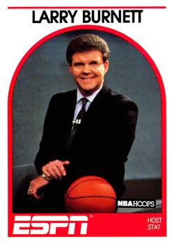 1989-90 Hoops - Announcers #NNO Larry Burnett Front
