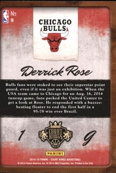 2014-15 Panini Court Kings - Aficionado #9 Derrick Rose Back